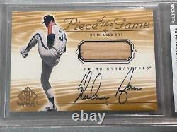 Nolan Ryan 2001 SP Game Bat Edition Astros Game-Used Bat Auto BGS 8