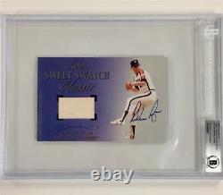 Nolan Ryan signed 2003 Flair Greats Sweet Swatch jumbo Jersey Auto Autograph BGS