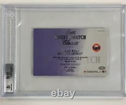 Nolan Ryan signed 2003 Flair Greats Sweet Swatch jumbo Jersey Auto Autograph BGS