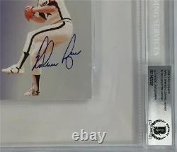 Nolan Ryan signed 2003 Flair Greats Sweet Swatch jumbo Jersey Auto Autograph BGS