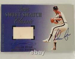 Nolan Ryan signed 2003 Flair Greats Sweet Swatch jumbo Jersey Auto Autograph BGS