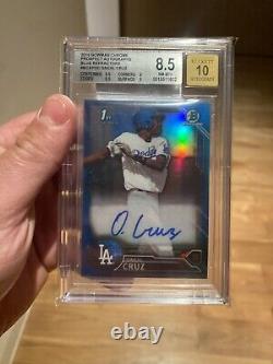 ONElL ONEAL CRUZ TRUE BLUE 1ST FIRST BOWMAN REFRACTOR AUTO /150 SP BGS 10 AUTO