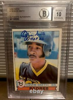 Ozzie Smith? 1979 Topps Signed Rookie Card Autograph RC Auto BGS/BAS 10