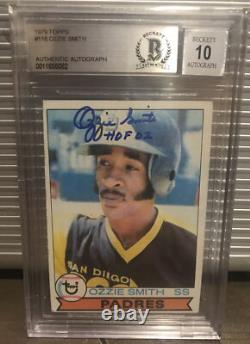 Ozzie Smith? 1979 Topps Signed Rookie Card Autograph RC Auto BGS/BAS 10