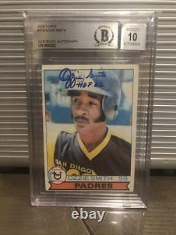 Ozzie Smith? 1979 Topps Signed Rookie Card Autograph RC Auto BGS/BAS 10
