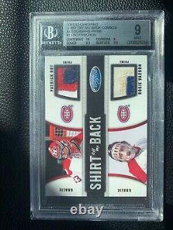 POP1 2011-12 Certified PRIME /10 Patrick Roy Rogie Vachon Dual Patch Auto BGS 9