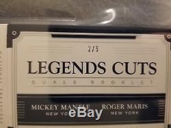 Panini National Treasures Roger Maris & Mickey Mantle dual cut auto /5 BGS
