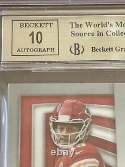 Patrick Mahomes 2019 Spectra Signatures /25 Auto Bgs 10 Great Autograph Card