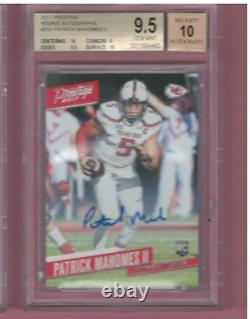 Patrick Mahomes II 2017 Prestige Rookie Autograph Auto Bgs 9.5/10 Huge Subs