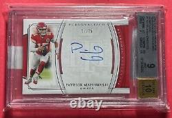 Patrick Mahomes Qb 2019 National Treasures Bgs 9 10 Auto Signature Autograph /25