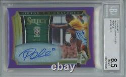 Pele 2015 Select Historic Signatures Purple/15 Bgs 10 Auto Autographed