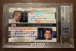 Peyton Manning Eli Manning 2004 Upper Deck Foundations Dual Auto BGS 8.5/10