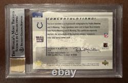 Peyton Manning Eli Manning 2004 Upper Deck Foundations Dual Auto BGS 8.5/10