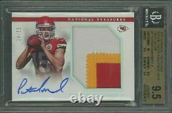 Quad BGS 9.5+ PSA 10 Patrick Mahomes 2017 NATIONAL TREASURES HOLO /25 PATCH AUTO