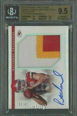 Quad BGS 9.5+ PSA 10 Patrick Mahomes 2017 NATIONAL TREASURES HOLO /25 PATCH AUTO