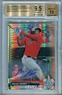 RAFAEL DEVERS 2017 Bowman Chrome Ref NSCC rookie Auto #/35 BGS 9.5 10 AU GEM