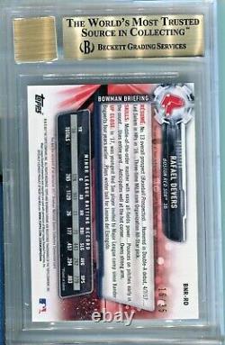 RAFAEL DEVERS 2017 Bowman Chrome Ref NSCC rookie Auto #/35 BGS 9.5 10 GEM pop 14