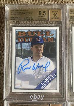 RARE LOT OF (6) BGS 9.5 2016 Topps Archives Bull Durham Autographs Robbins Auto