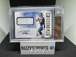 RUSSELL WILSON 2012 RPA /50 Panini Elite New Breed RC Patch Auto BGS 9.5 Auto 10