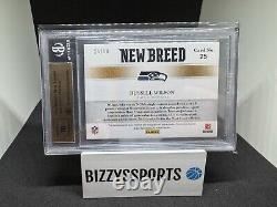 RUSSELL WILSON 2012 RPA /50 Panini Elite New Breed RC Patch Auto BGS 9.5 Auto 10