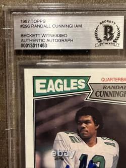 Randall Cunningham? 1987 Topps Rookie RC Signed Auto BGS BAS Authentic