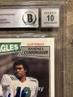 Randall Cunningham? 1987 Topps Rookie RC Signed Auto BGS BAS Authentic