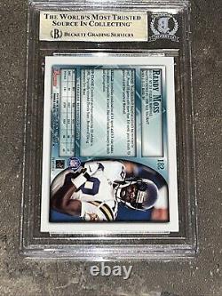 Randy Moss? 1998 Bowman #182 (RC) Rookie Auto BGS BAS VIKINGS