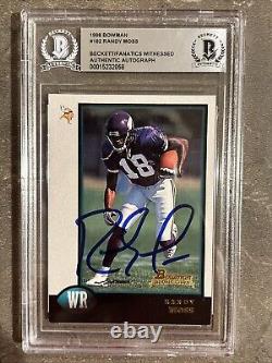 Randy Moss? 1998 Bowman #182 (RC) Rookie Auto BGS BAS VIKINGS