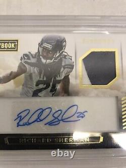 Richard Sherman Auto Game Worn Relic Ssp 1/5 Prime Patch Bgs 8.5/10 Autograph