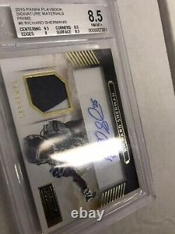 Richard Sherman Auto Game Worn Relic Ssp 1/5 Prime Patch Bgs 8.5/10 Autograph