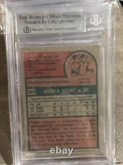 Robin Yount? 1975 Topps Rookie Autographed RC BGS BAS Auto Brewers