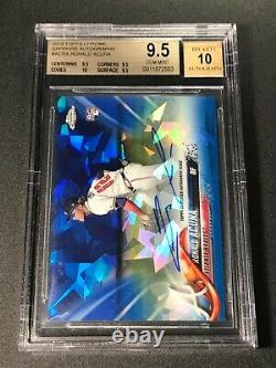 Ronald Acuna 2018 Topps Chrome Sapphire Auto Rookie Rc High-end Bgs 9.5 10 Subs