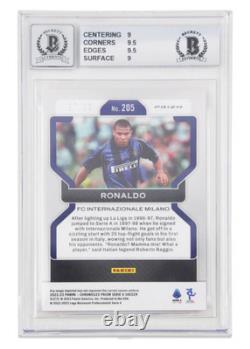 Ronaldo Nazario Signed 2022-23 Panini Prizm Serie A Red Prizm /99 BGS 9 Auto 9
