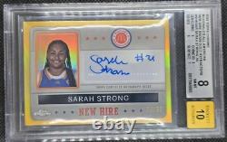 Sarah Strong 2024 Chrome McD New Hire Auto Gold /50 BGS 8.0 Pop 1