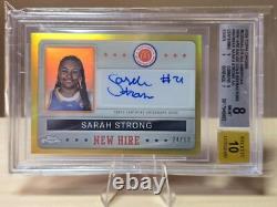 Sarah Strong 2024 Chrome McD New Hire Auto Gold /50 BGS 8.0 Pop 1