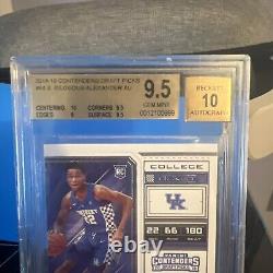 Shai Gilgeous-Alexander Draft Ticket Auto 2018 Panini Contenders BGS 9.5/10