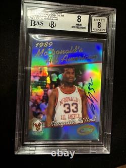 Shaquille Oneal SP /83 2006 ETopps McDonald's All American Autograph Auto BGS 8