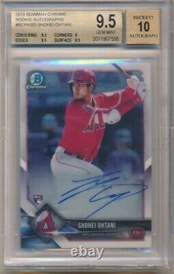 Shohei Ohtani 2018 Bowman Chrome Rc Autograph Angels Auto Sp Bgs 9.5 Gem Mint 10