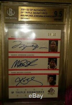 Sp Authentic Michael Jordan Kobe Bryant Magic Johnson Autograph Auto /10 Bgs 9.5