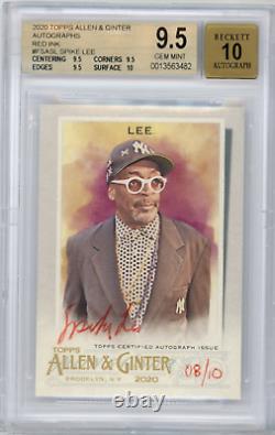 Spike Lee 2020 Topps Allen & Ginter Autograph Red Ink #8/10 Bgs 9.5/10 Auto