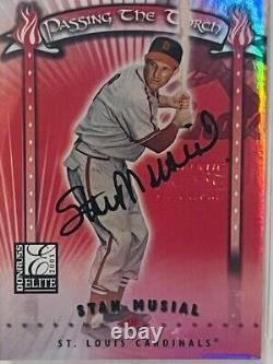 Stan Musial Auto 2001 Donruss Elite Passing Torch /100 BGS 9.5 Autograph POP 2