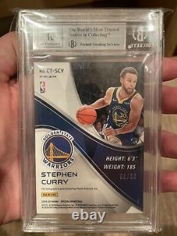 Stephen Curry 2019-20 Spectra Catalysts Signatures GOLD Auto #8/10 BGS 8.5/10