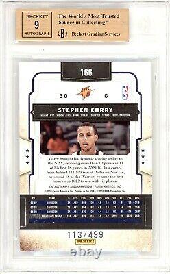 Stephen Steph Curry Bgs 9.5 2009-10 Classics Rookie Autograph /499 (9 Auto) 3285