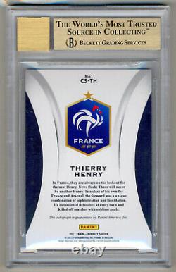 THIERRY HENRY 2017 Panini Nobility Crescent ON CARD AUTO /20 BGS 9.5/10 POP 1