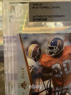 Terrell Davis? 1995 SP Rookie Auto BGS BAS Authentic HOF Autograph RC