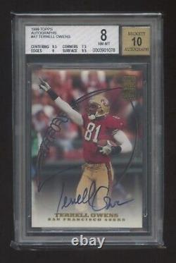 Terrell Owen 1999 Topps Certified Autograph Sp Auto Bgs 8 With 10 Auto Hof Wr