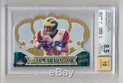 Tom Brady 2000 Pacific Crown Royale Auto Autograph Rookie Rc Bgs 8.5 Nm-mint