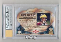 Tom Brady 2000 Pacific Crown Royale Auto Autograph Rookie Rc Bgs 8.5 Nm-mint