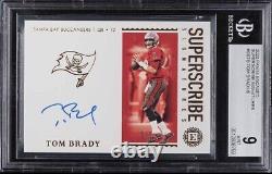 Tom Brady 2020 Encased Auto #/5 Bgs 9 10 Autograph Tampa Bay Buccaneers On Card