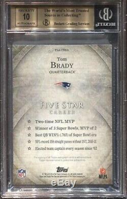 Tom Brady Bgs 9.5 2014 Topps Five Star Football Auto Autograph Patriots 8671